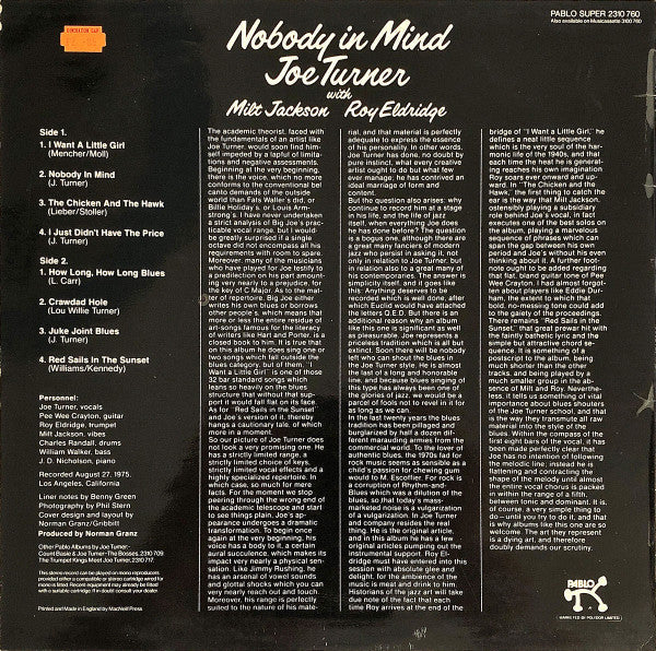 Master Release: Nobody In Mind by Big Joe Turner