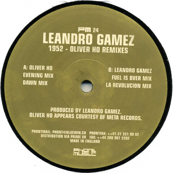 Master Release: 1952 (Oliver Ho Remixes) by Leandro Gamez