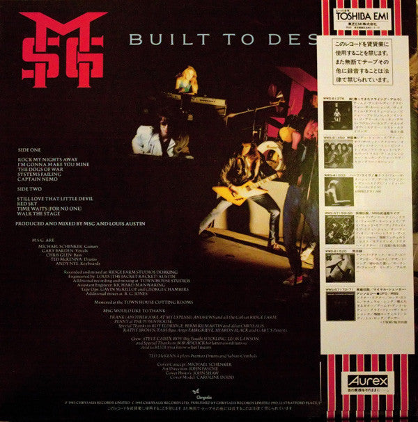 Release: Built To Destroy-Vinyl-Japan-1983-WWS-91064-3094762