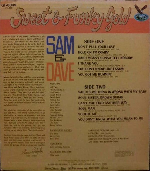 Release: Sweet & Funky Gold-Vinyl-US-1978-GT-0045-3417089