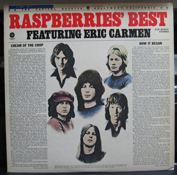 Release: Raspberries' Best - Featuring Eric Carmen-Vinyl-Japan-1976-ECS-80622-8903823