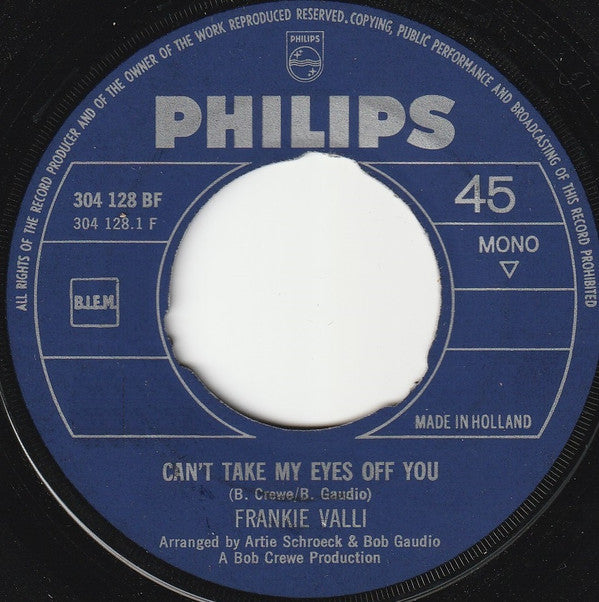 Master Release: Can't Take My Eyes Off You / The Trouble With Me by Frankie Valli