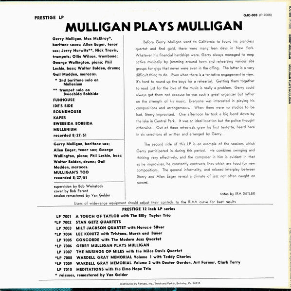 Mulligan Plays Mulligan