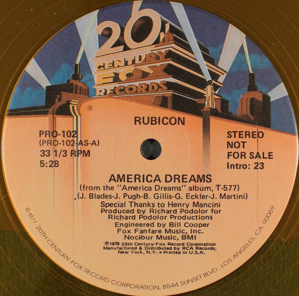 Master Release: America Dreams / Eyes Of Mary by Rubicon (2)
