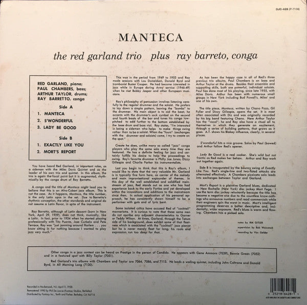 Master Release: Manteca by The Red Garland Trio