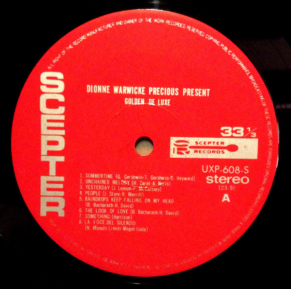Dionne Warwicke Precious Present : Golden De Luxe =  ディオンヌ・ワーウィック・プレシアス・プレゼント : ゴールデン・デラックス