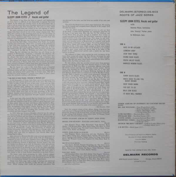 Release: The Legend Of Sleepy John Estes-Vinyl-US-None-DS-603-5100106