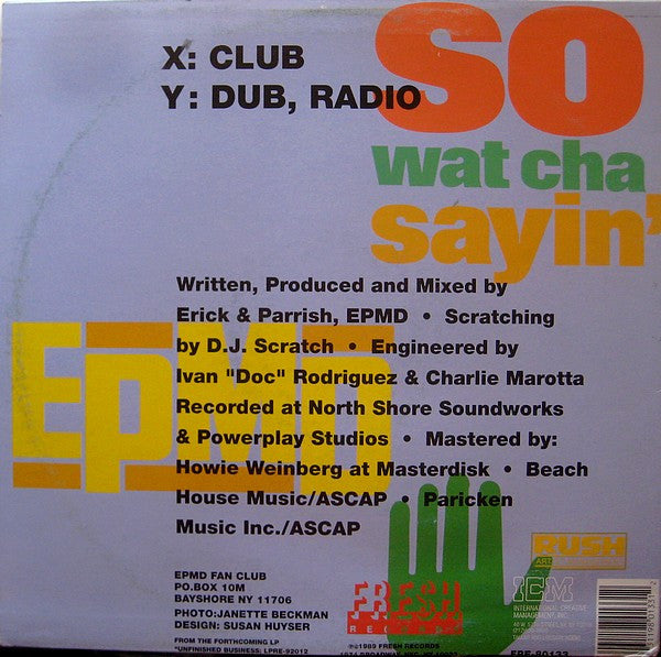 Master Release: So Wat Cha Sayin' by EPMD