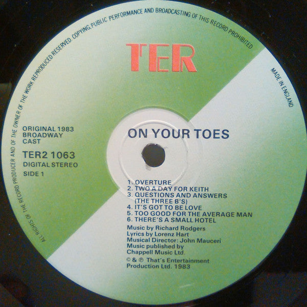 On Your Toes - Original 1983 Broadway Cast