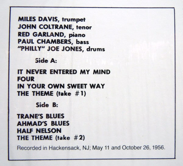 Workin' With The Miles Davis Quintet