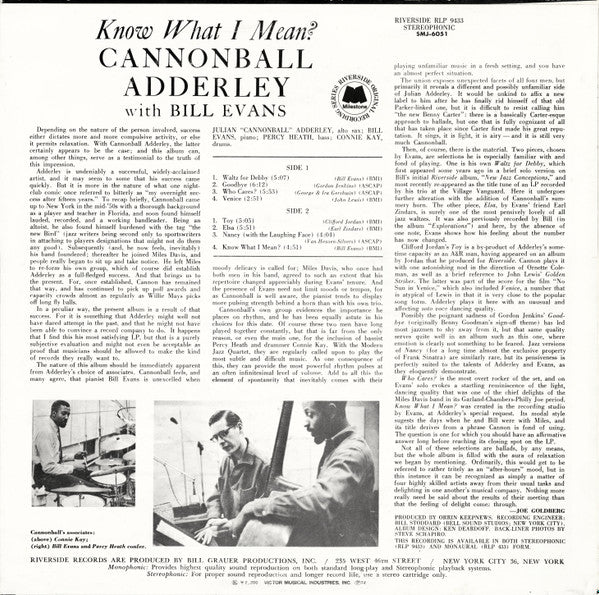 Release: Know What I Mean?-Vinyl-Japan-1974-SMJ-6051, SMJ-6051-2426961