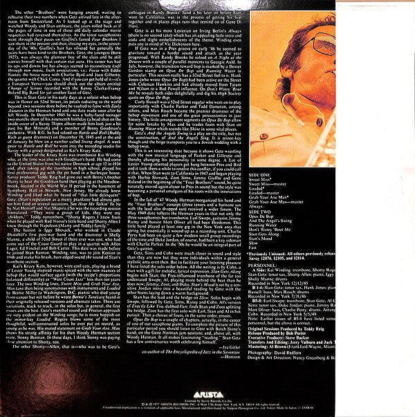 Master Release: Opus De Bop by Stan Getz