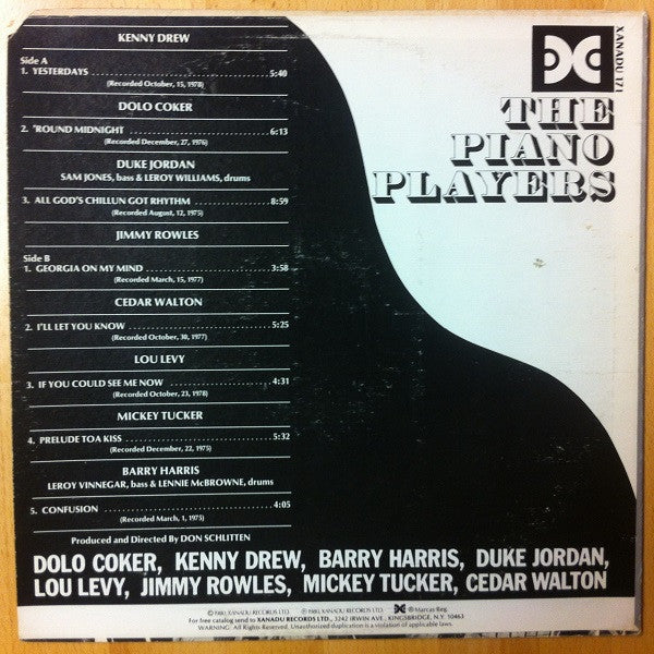 Release: The Piano Players-Vinyl-US-1980-Xanadu 171-5199515