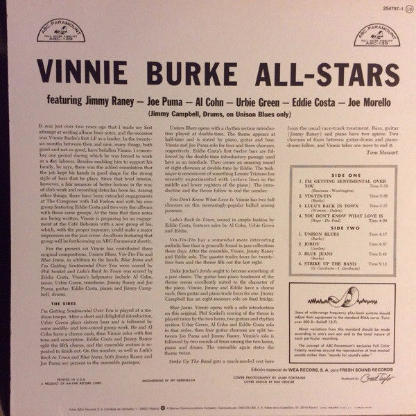 Master Release: The Vinnie Burke All-Stars by The Vinnie Burke All-Stars