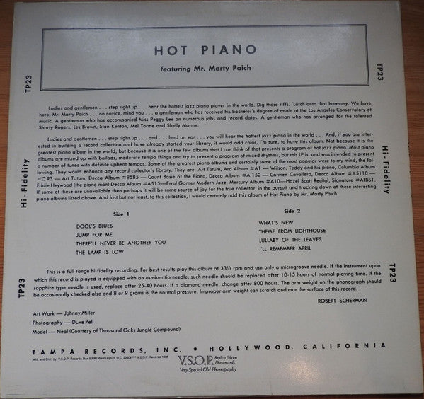 Release: Hot Piano-Vinyl-US-1985-V.S.O.P. 27, TP23-4905897