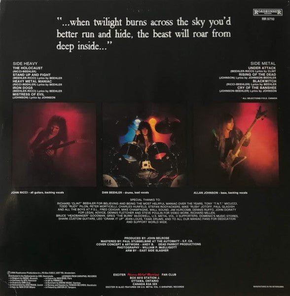 Master Release: Heavy Metal Maniac by Exciter