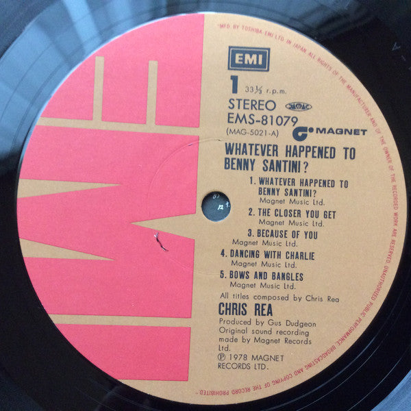 Release: Whatever Happened To Benny Santini?-Vinyl-Japan-1978-EMS-81079-5118141