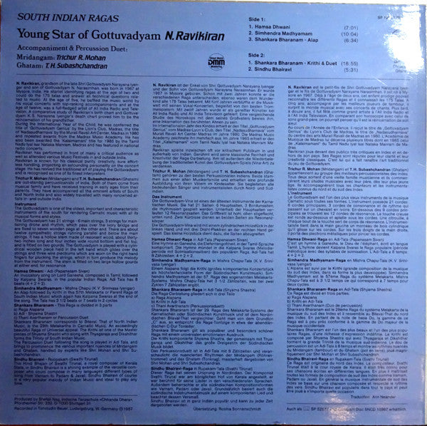 Release: Young Star Of Gottuvadyam-Vinyl-Germany-1987-SP 12587-3910995
