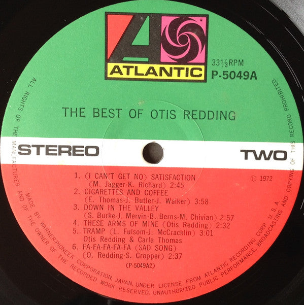 The Best Of Otis Redding = ベスト・オブ・オーティス・レディング