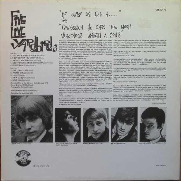 Release: Five Live Yardbirds-Vinyl-UK-None-CR 30173-5198180