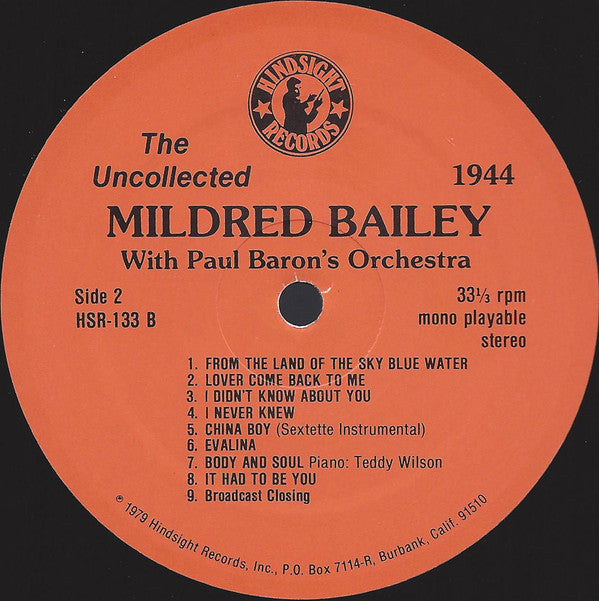 The Uncollected Mildred Bailey 1944 (The CBS Radio Shows)