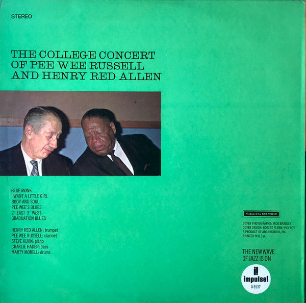 Master Release: The College Concert Of Pee Wee Russell And Henry Red Allen by Pee Wee Russell