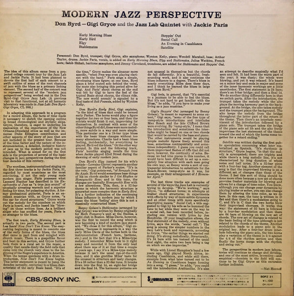 Modern Jazz Perspective