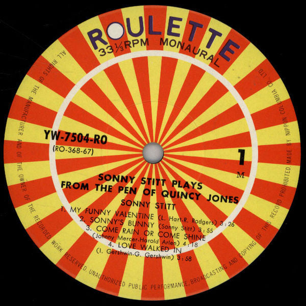 Sonny Stitt Plays Arrangements From The Pen Of Quincy Jones