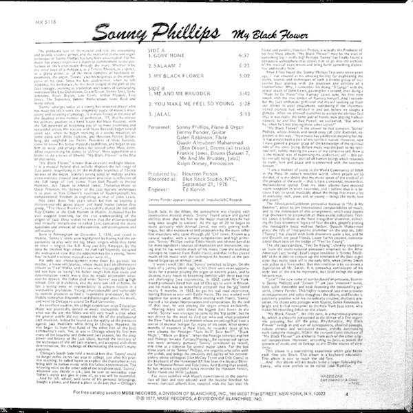 Master Release: My Black Flower by Sonny Phillips