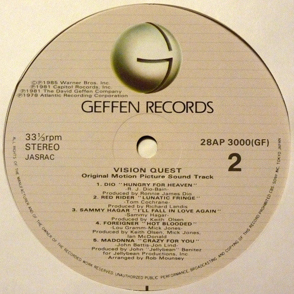 Vision Quest (Original Motion Picture Sound Track)