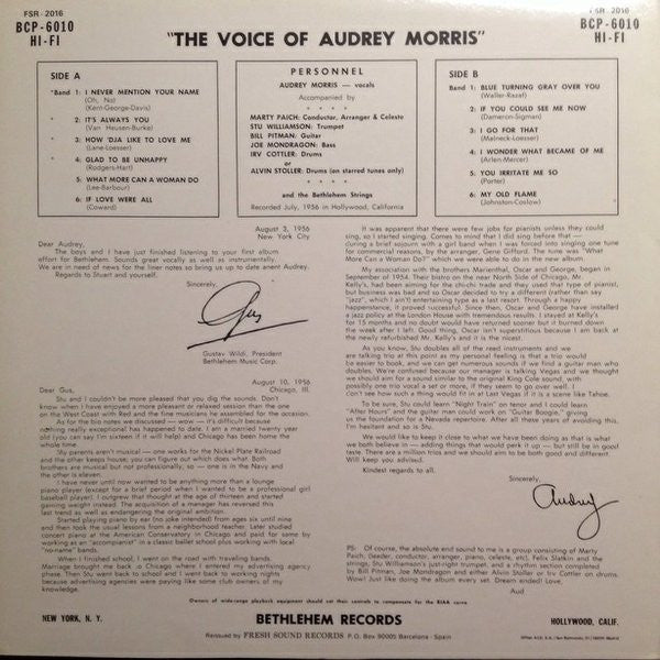 Master Release: The Voice Of Audrey Morris by Audrey Morris