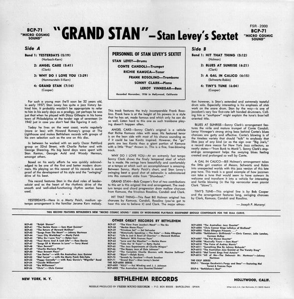 Release: Grand Stan-Vinyl-Spain-1986-BCP-71, FSR-2000-5895929