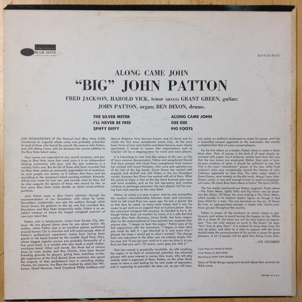 Release: Along Came John-Vinyl-US-1973-BST-84130, BLP-4130/84130-8189126