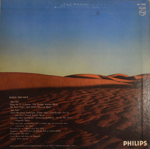 Release: Elegy-Vinyl-Japan-1977-RJ-7290-9486537
