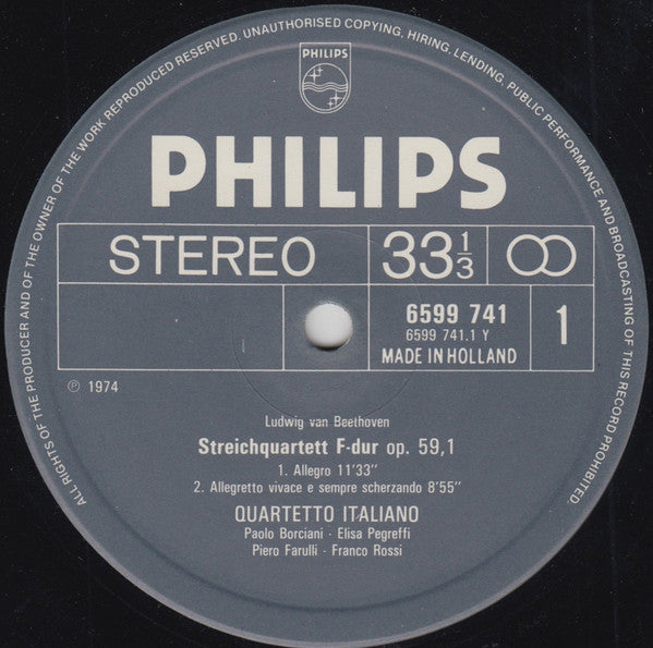 Master Release: «Rasumowsky» Streichquartette = String Quartets = Quatuors A Cordes Op.59 Nos.1, 2, 3 by Ludwig van Beethoven