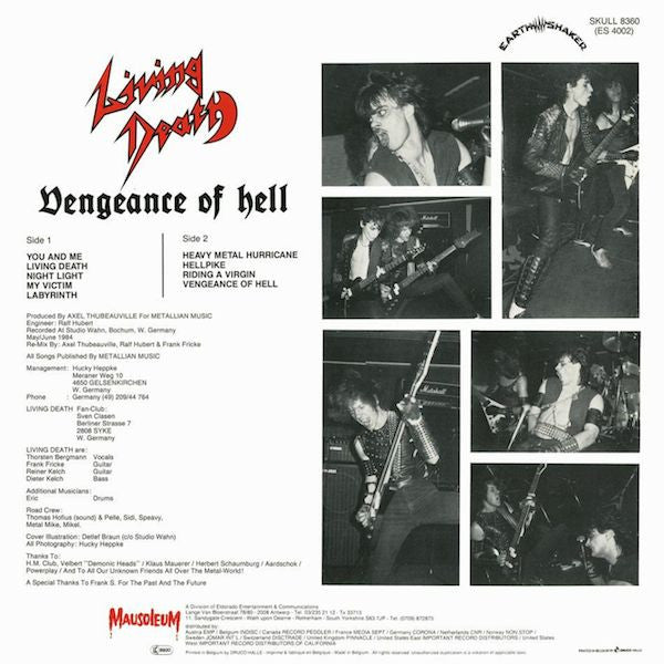 Release: Vengeance Of Hell-Vinyl-Belgium-1984-SKULL 8360, ES 4002-1551941