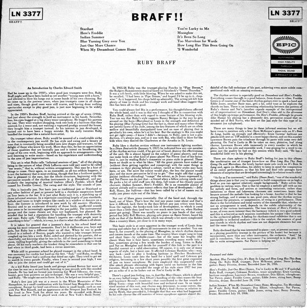 Master Release: Braff!! by Ruby Braff