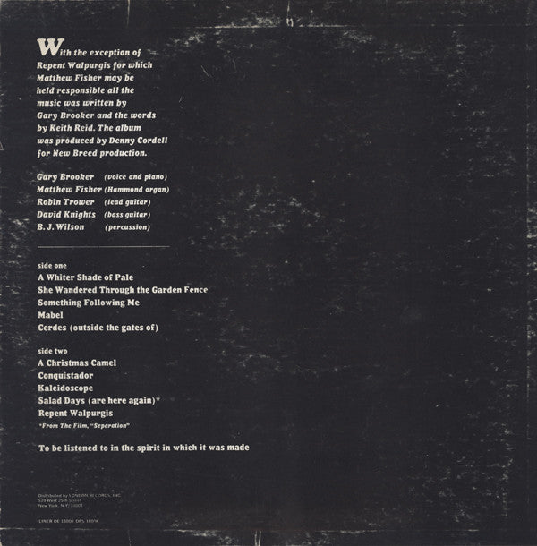 Release: Procol Harum-Vinyl-US-1967-DES 18008, DES-18008-1094230