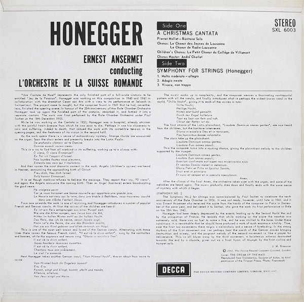 Christmas Cantata / Symphony For Strings