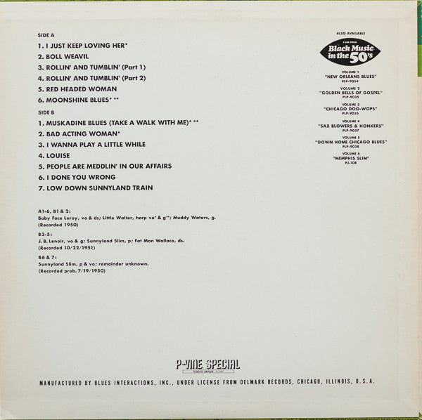 Down Home Chicago Blues - Presenting The Historic Parkway Session, 1950