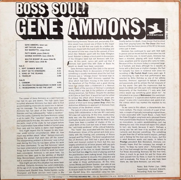 Master Release: Boss Soul! by Gene Ammons