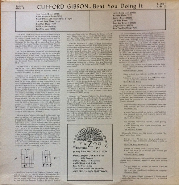 Master Release: Beat You Doing It by Clifford Gibson