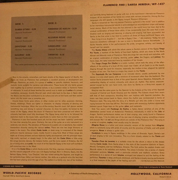 Release: Flamenco Singing & Dancing-Vinyl-US-1963-WP-1427-8000583