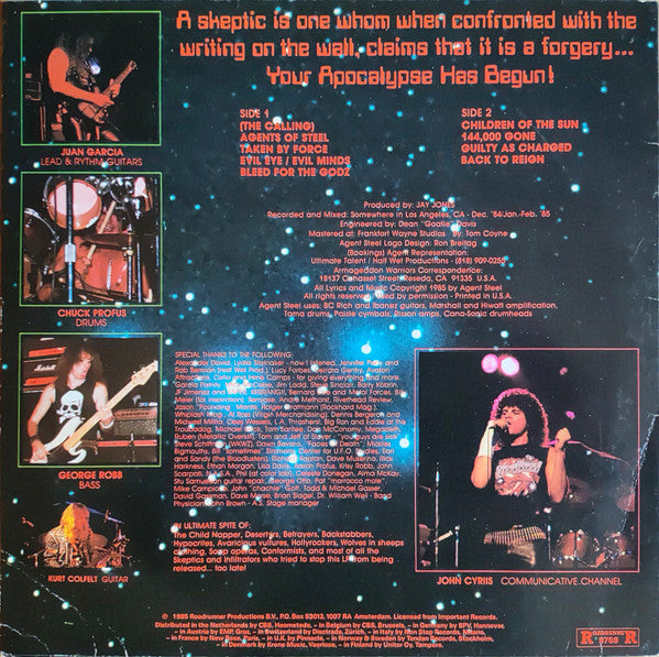 Release: Skeptics Apocalypse-Vinyl-Europe-1985-RR 9759-1665975