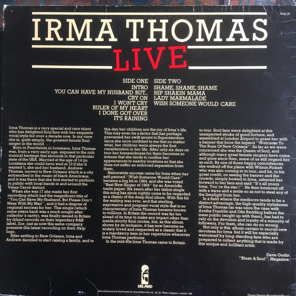 Release: Live-Vinyl-UK-1977-Help 29-3172199