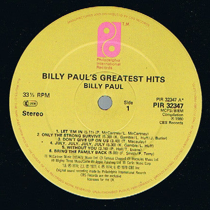 Billy Paul's Greatest Hits