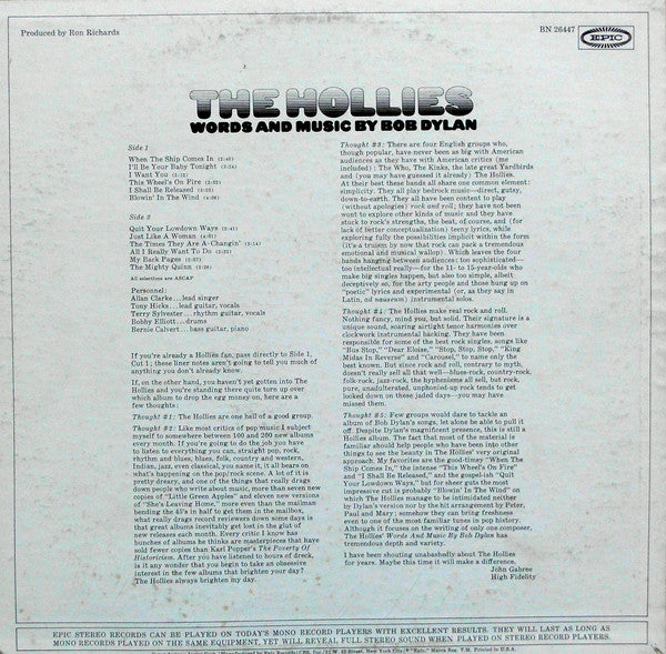 Words And Music By Bob Dylan