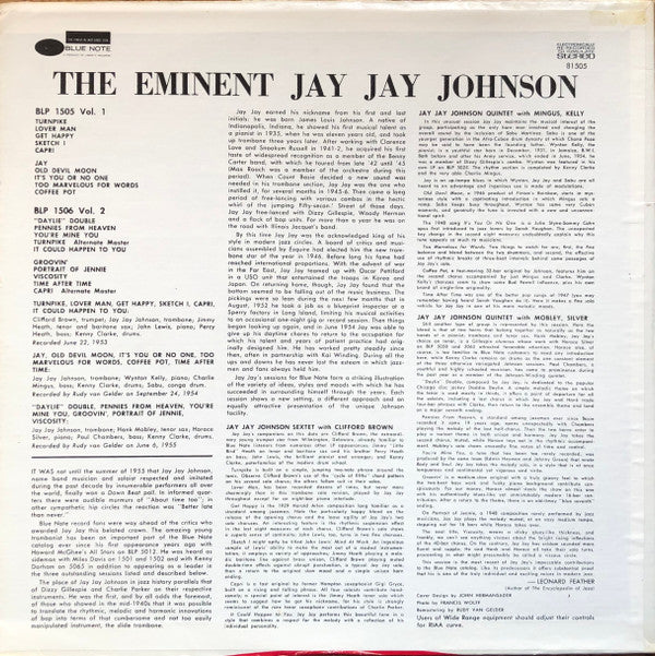 Release: The Eminent Jay Jay Johnson Volume 1-Vinyl-US-1977-BST 81505-9294669