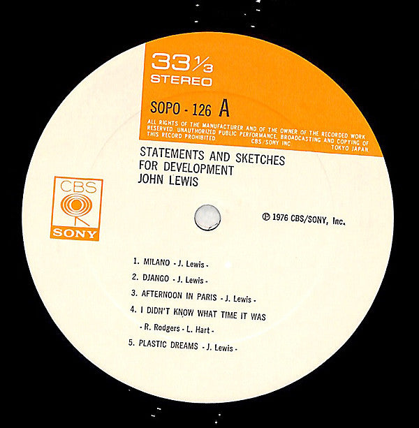 Statements And Sketches For Development