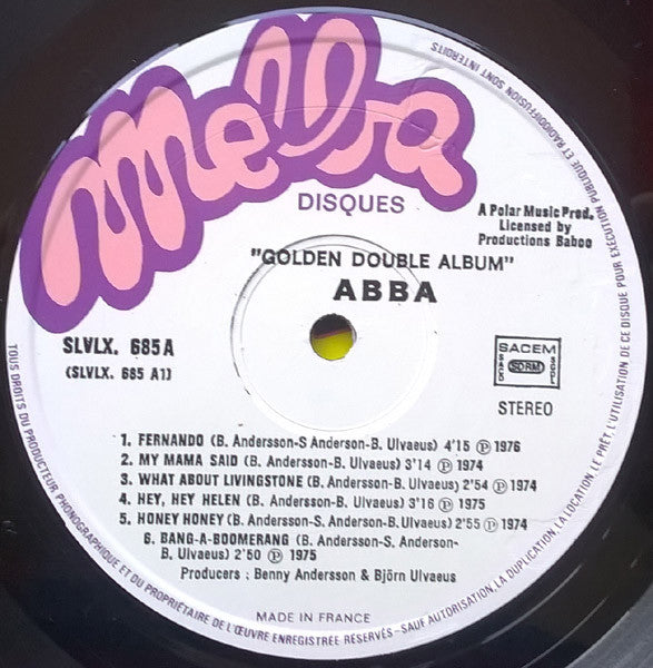 Release: Golden Double Album-Vinyl-France-1976-SLVLX. 685, SLVLX. 685-6627369